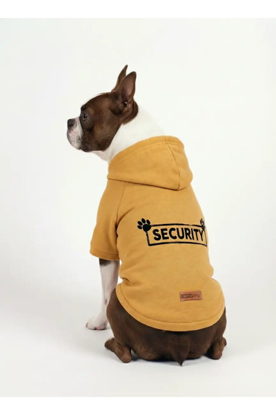 MPZ Pets Cat and Dog Outfit & Gown - Yellow Hoodie Security