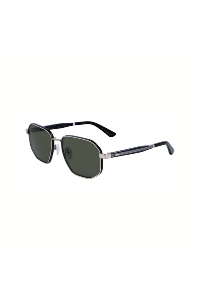 Calvin Klein Jeans Ckj 23102S 045 58 Mens Rectangle Silver Metal Sunglasses