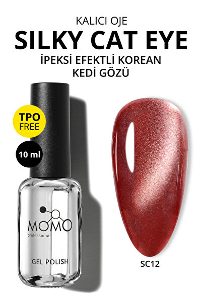 MOMO professional Korean Silky Cat Eye Gel Polish, Kedi Gözü Kalıcı Oje, SC12...