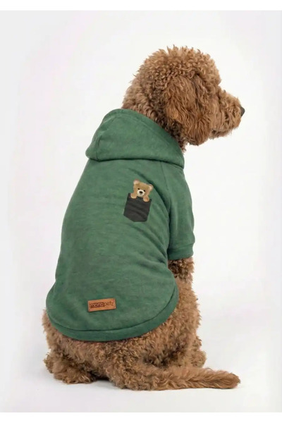 MPZ Pets Green Hoodie - Cat and Dog Clothing & Dress