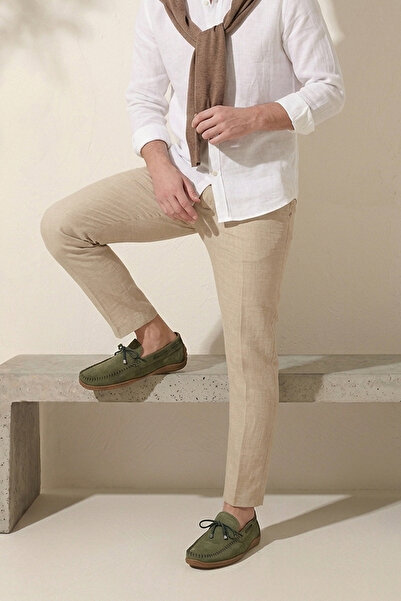 Ziya , Men's Genuine Leather Casual Shoes 1611064Z041 Green