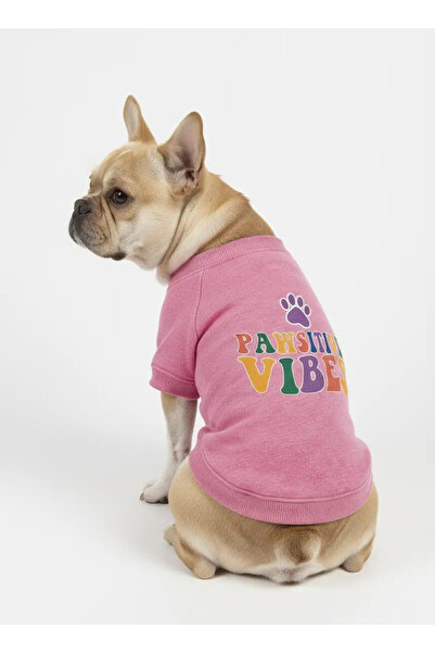 MPZ Pets Pink Cat & Dog Outfit Sweatshirt & Pawsitive Vibes Dress