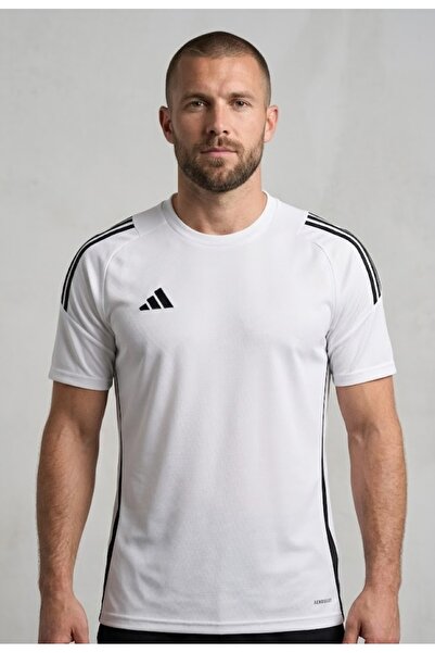 adidas Tiro24 C Tr Jsy Ανδρικό Αθλητικό Μπλουζάκι Καθημερινής Προπόνησης Λευκό