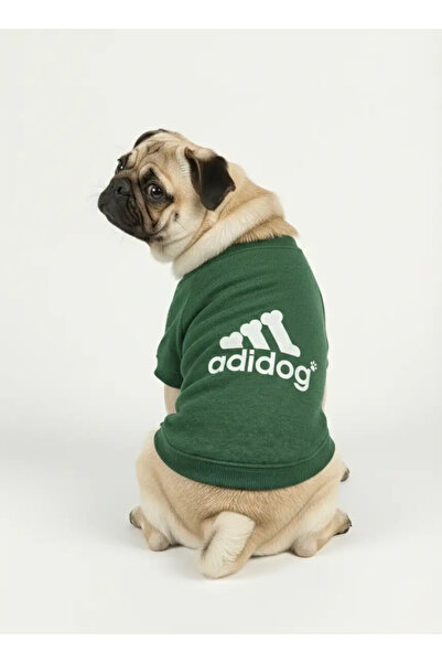 MPZ Pets Cat and Dog Outfit & Dress - Green Sweatshirt Adidog