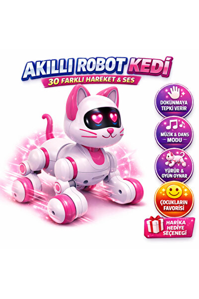 TOTTERİQ Uzaktan Kumandalı Şarjlı Akıllı Kedi - Interaktif, Eğitici Ve Eğlend...