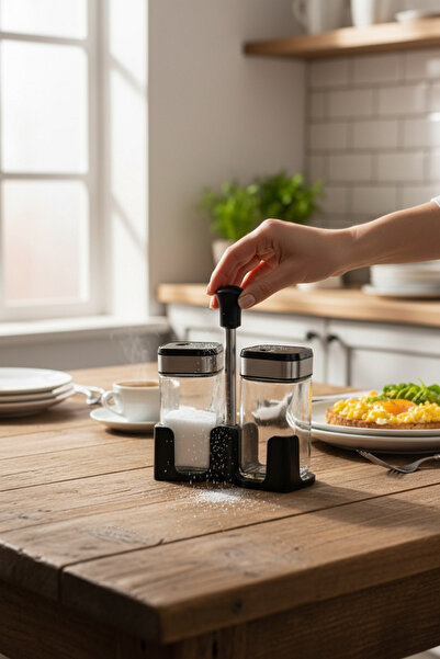 RENK YAPI RÜYASI 2-Piece Ceilk In-Body Glass Cylinder Salt and Pepper Shaker ...