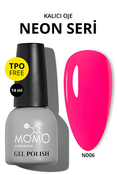MOMO professional Kalıcı Oje N006, Neon Pembe, 14 ml