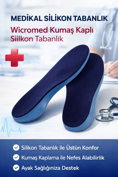 wicromed Kumaş Kaplı Silikon Tabanlık Ortopedik