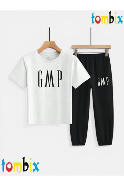 tombix UygunModa GMP تي شيرت مطبوع مع بنطلون رياضي (بنطلون رياضي مع جيوب) طقم...