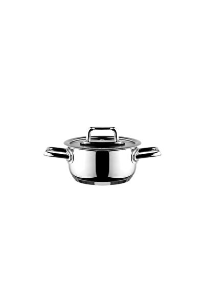 Aryıldız Colombus Metal Handle Glass Lid Deep Pot - 16 cm