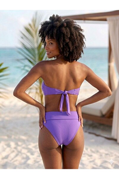 DEEP BEACH Süngerli Straplez bikini takım