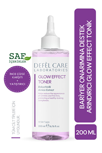 Defel Care Glow Effect Toner 200 ml – Tüm Cilt Tipleri - Arnika Ekstraktı, Ba...