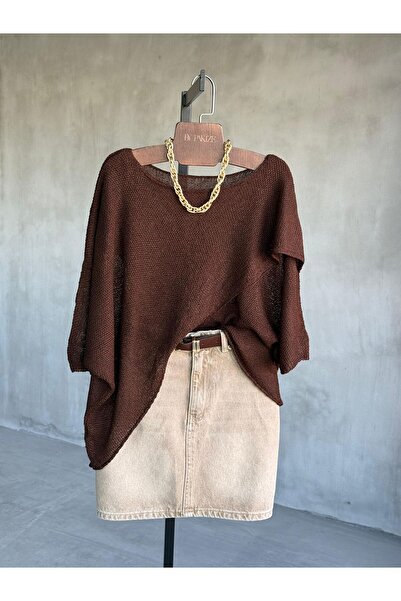 sumoda Γυναικεία Πλεκτή Μπλούζα με Ασύμμετρο Κόψιμο