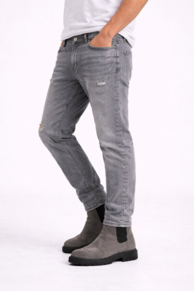 ARMY STORE Ανδρικά Τζιν Κανονικής Γραμμής Γκρι – Μοντέρνα Casual Τζιν – 52