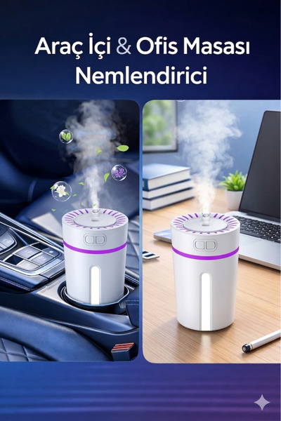 Tech&bello accessories Ultrasonik Hava Nemlendirici Buhar Makinesi Ve Aroma D...