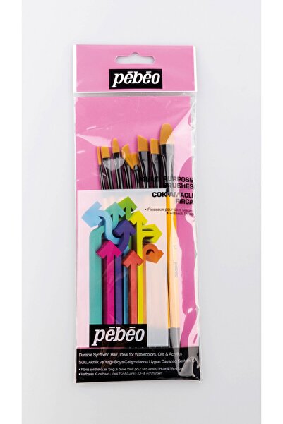 Pebeo 8-Piece Mixed Brush Set - Set 7