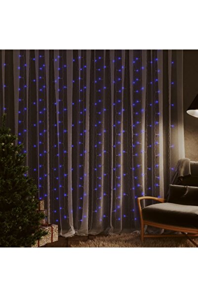 Concept Instalație lumini tip perdea 300 LED albastru 3x3 m 8 funcții