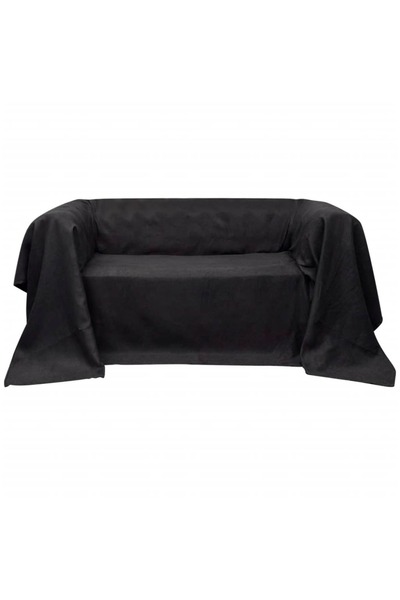 Concept Husă din velur microfibră pentru canapea, 140 x 210 cm, antracit