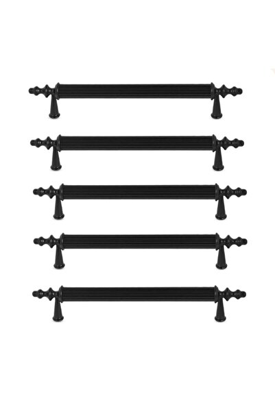 tify Πολυτελής λαβή ντουλαπιού συρταριού Μαύρη 128 mm Μεταλλική λαβή 5 τεμαχίων