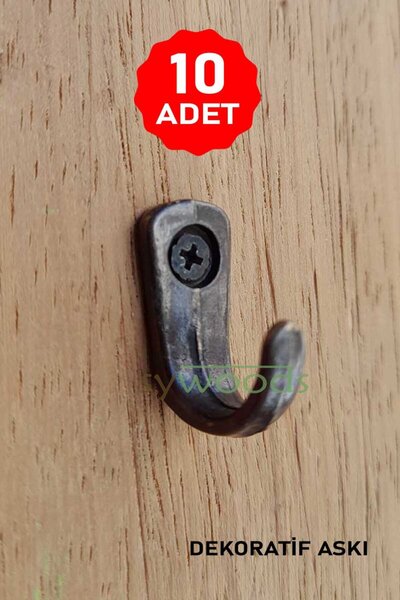 sywoods Küçük Askı Antik Dekoratif Tekli Bijuteri Askılık Aksesuarı 10 Adet