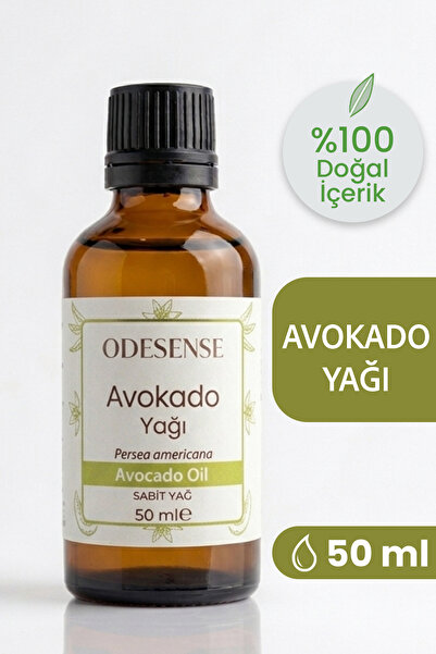 ODESENSE Avokado Yağı 50 ml Soğuk Sıkım %100 Doğal Ve Saf Cilt Ve Saç Bakım Y...