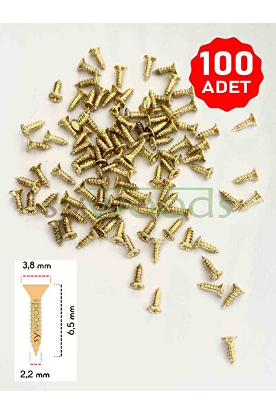 sywoods 100 Adet 6,5 Mm Mini Hobi Vidası Sarı