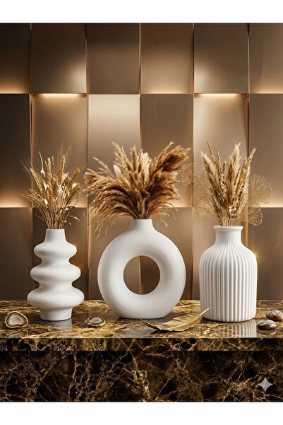 Atom 3lü İskandinav Tarzı Bohem Vazo Hediyelik Pinterest Pampas Vazosu Set Va...