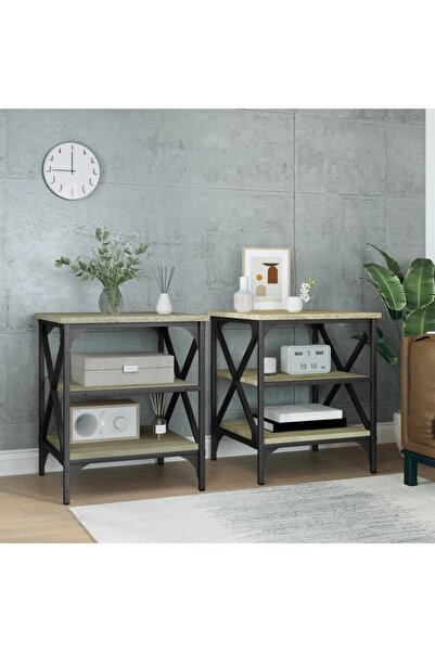 Concept Mese laterale 2 buc. stejar sonoma 40x42x50 cm lemn compozit