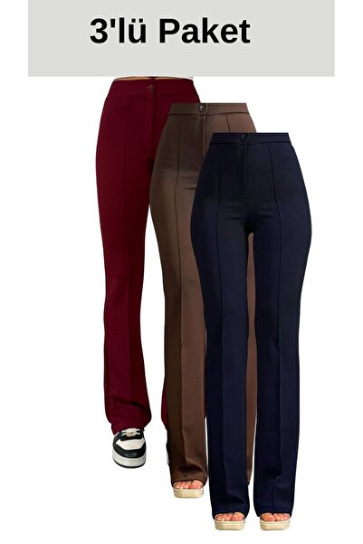 THIFF GYMWEAR Crepe Fabric Lycra Γυναικείο Παντελόνι Palazzo Σετ 3 τεμ