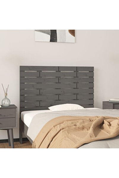 Concept Tăblie de pat pentru perete, gri, 106x3x63 cm, lemn masiv pin