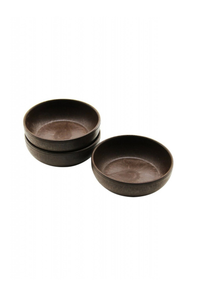 Go İthalat 3Pcs Natural Plastic Snack Bowl Diameter: 10cm - Depth: 3cm (5324)