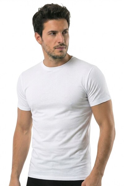 Öts Ανδρικό μπλουζάκι με κλειστό γιακά με μισό μανίκι (100% βαμβάκι)