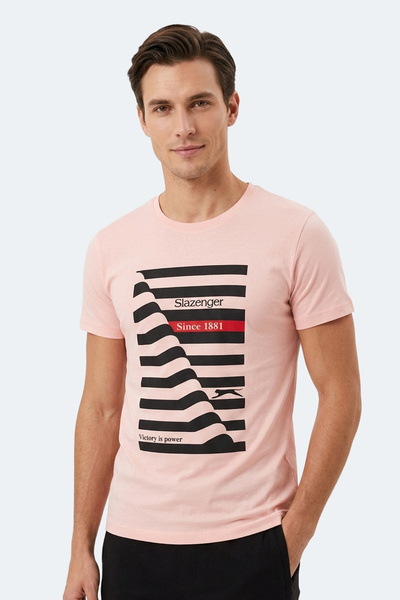 Slazenger KATELL IN Ανδρικό μπλουζάκι με στάμπα σολομού