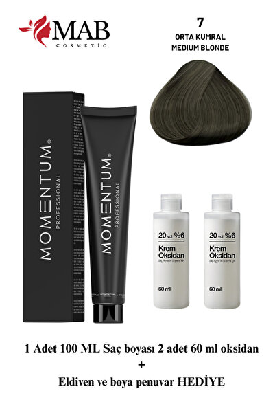 Momentum Profesyonel Saç Boyası 100ML 7 Orta Kumral