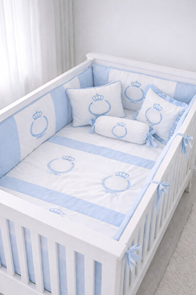 Kista Baby طقم نوم للأطفال طقم غطاء لحاف مقاس 60x120 كراون بلو