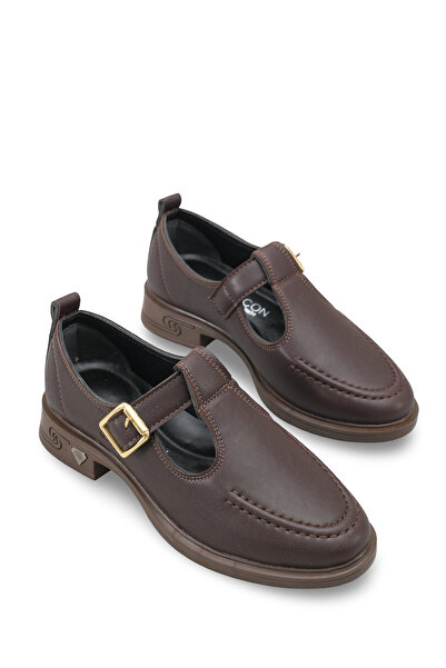 Riccon Γυναικείο μοκασίνια 0012350 Καφέ Δέρμα