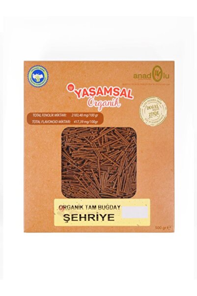 Yaşamsal Organik Organik Tam Buğday Tel Şehriye (500 gr) Yaşamsal Organik