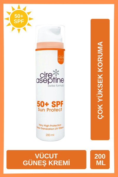 CIRE ASEPTINE Airless Günes Koruyucu Vücut SPF 50+ Sun Protect 200 ml