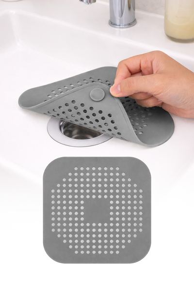 omilife Su geçiren Lavabo Gider Filtresi Silikon Saç Yakalayıcı Kare Banyo Du...