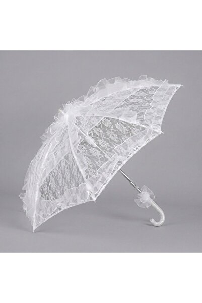 ARYA HEDİYELİK Νυφική ​​ομπρέλα ολόκληρη δαντέλα διαμέτρου 85 εκ.