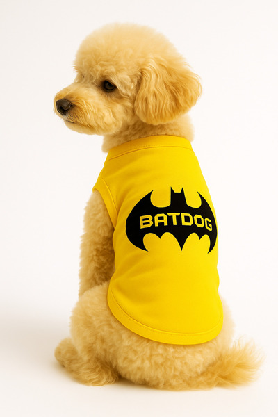 MPZ Pets Cat and Dog Outfit & Gown - Yellow Batdog Undershirt