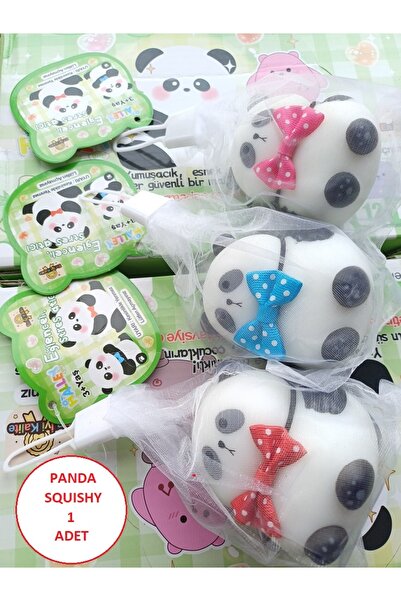 OYUNCAKSAHİLİ Panda Sukuşi Skuşi Squishy Panda Sevimli Ayıcık White Esnek Str...