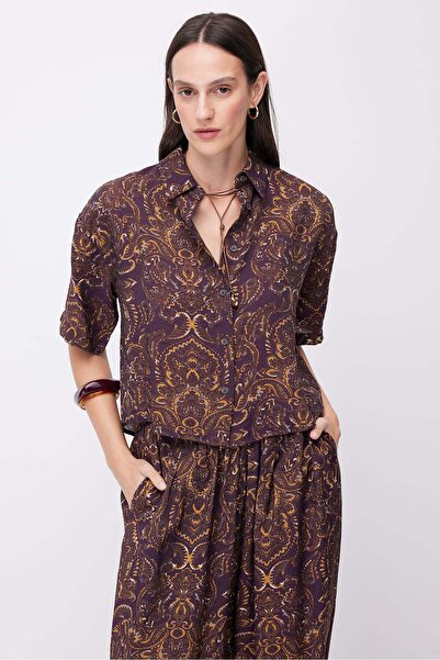 PAULMARK Γυναικείο κοντό πουκάμισο Με σχέδιο