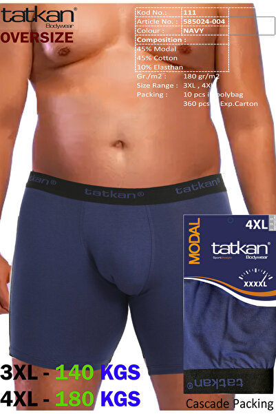 TATKAN BODYWEAR Tatkan - 4'lü - BATTAL - Penye Modal Erkek Boxershort