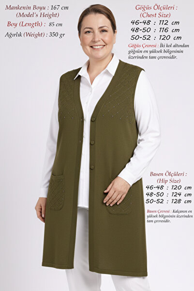 Laden Plus Size Women's Spring Summer Very Thin Special Knitwear Buttoned Lon...