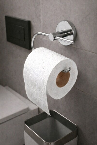 Sas Haus Tuvalet Wc Kağıtlık Kapaksız Krom Kaplama Kağıtlık Standı S-107