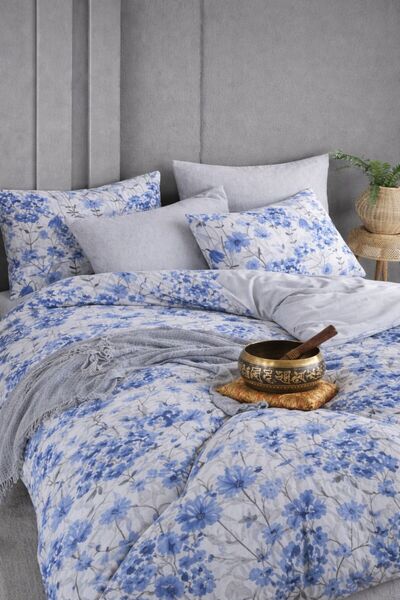 Sheri Home Lastikli Çarşaflı Nevresim Takımı Çift Kişilik Premium CottonALAÇATIMODEL 64s