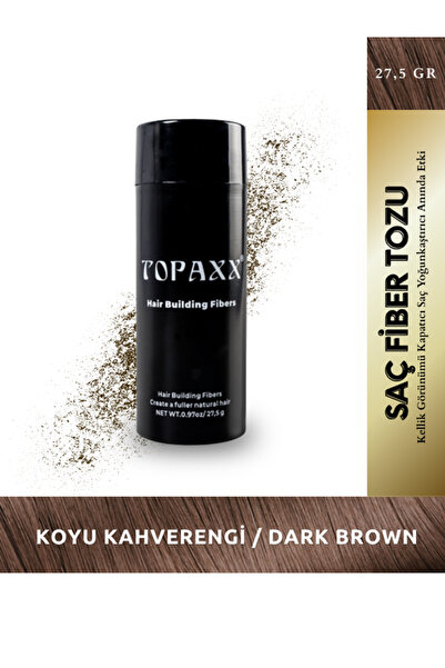 Topaxx Koyu Kahve/dark Brown Dolgunlaştırıcı Saç Fiber Topik Tozu 27,5 gr