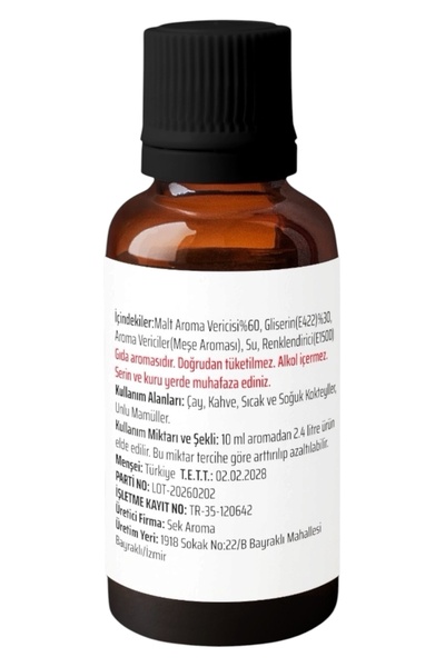 Sek Aroma Red Hazır Karışım Malt Kiti - Red Hazır Karışım Malt Aroması 50 ML (5 LİTREYE UYUMLU)
