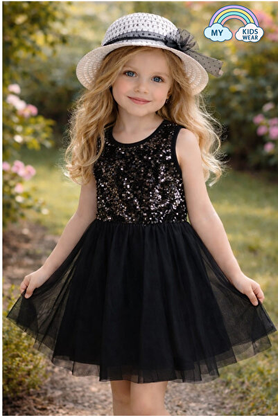 My Kids Wear Κοριτσίστικο καπέλο και φόρεμα με παγιέτες